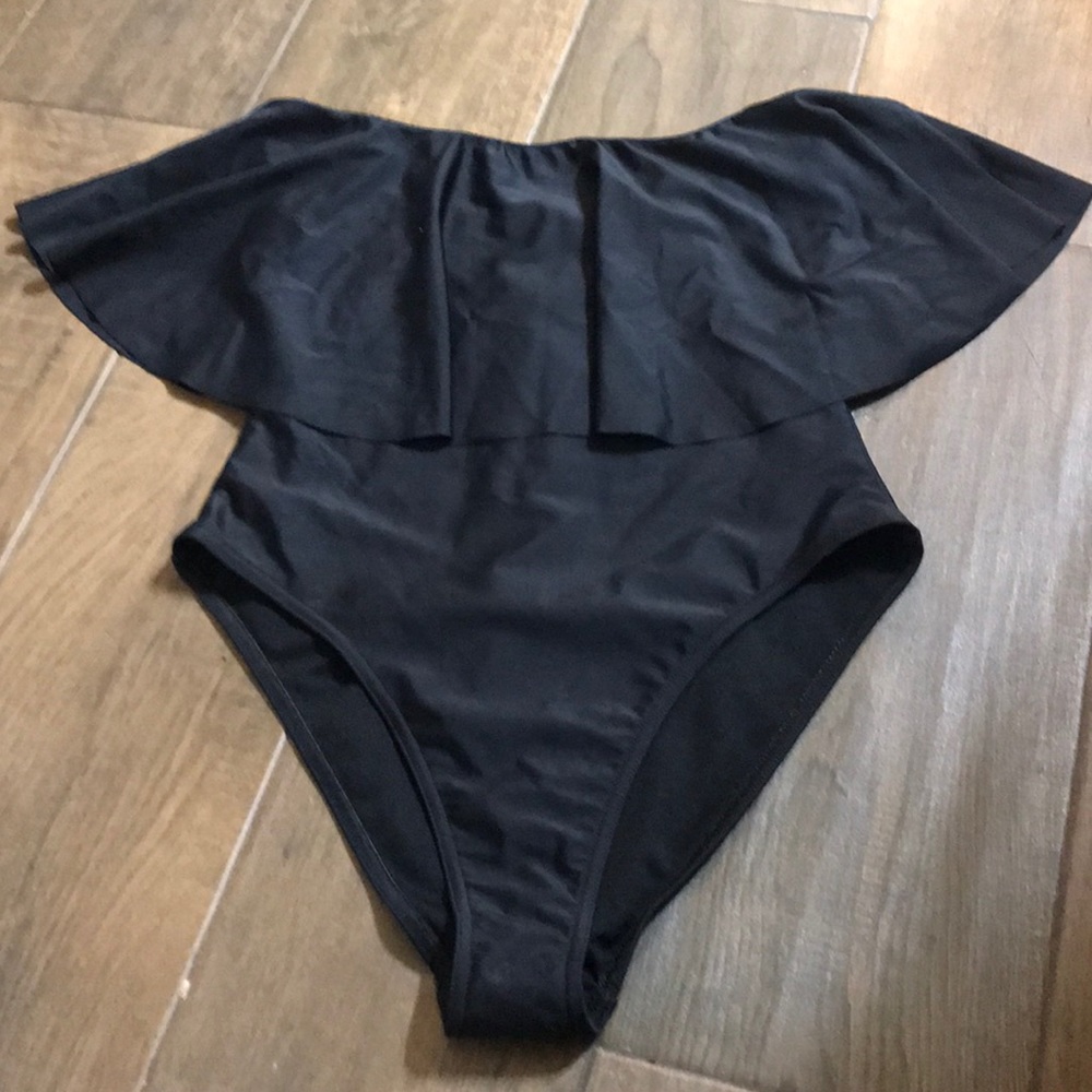 Bandeau black one piece